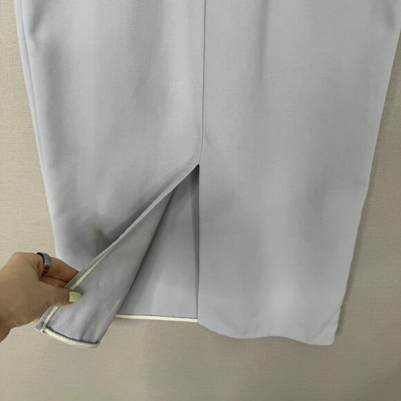 Diane Von Furstenberg DVF Colorblock Sheath Dress Womens 4 Gray Modest Career - Picture 7 of 15